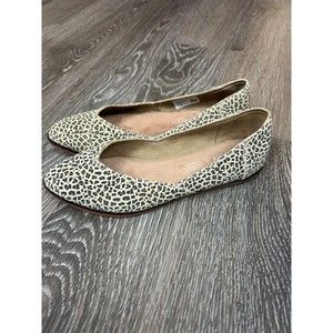 Toms Pointed Toe Flats Jutti Cheetah Leopard Animal Print Suede Slip On 7&7.5